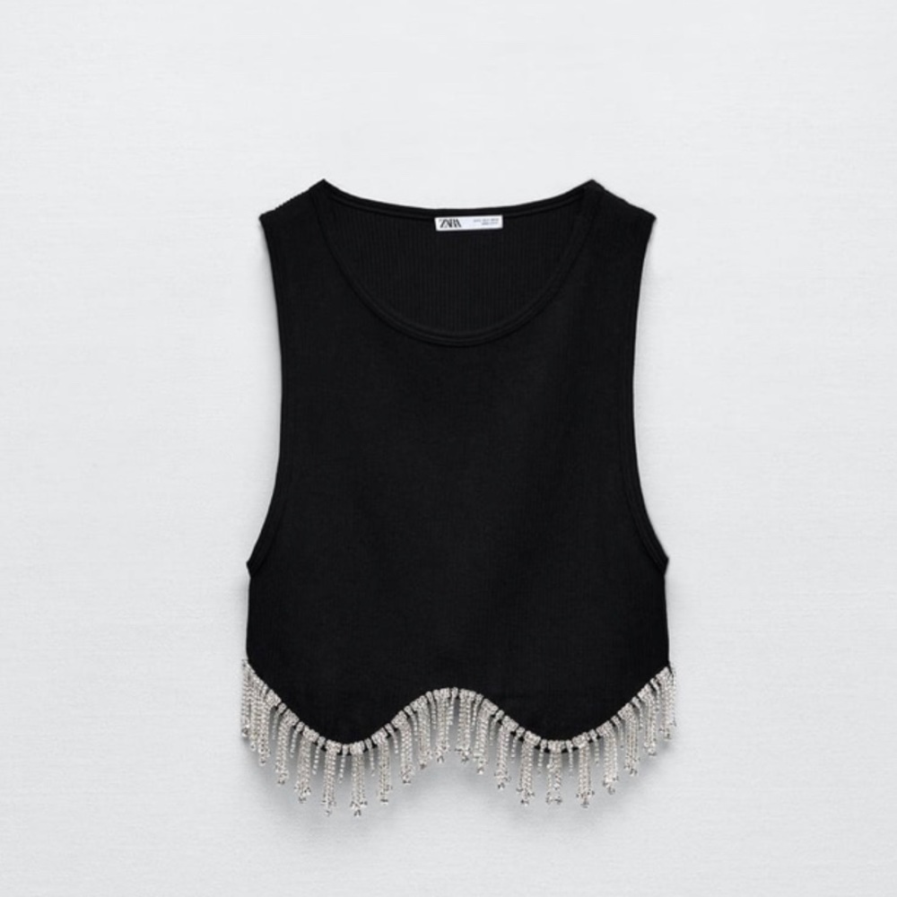 Zara tank with rhinestones